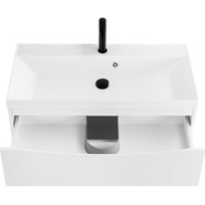 Тумба подвесная с раковиной BelBagno MARINO-800-2C-SO-BL-P 80 см, Bianco Lucido - фото 4