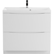 Тумба напольная с раковиной BelBagno MARINO-800-2C-PIA-BL-P 80 см, белый - фото 5