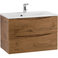 Тумба подвесная с раковиной BelBagno MARINO-750-2C-SO-RN-P 75 см, Rovere Nature - фото 2