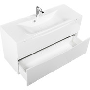 Тумба подвесная с раковиной BelBagno MARINO-H60-1000-2C-SO-BL-P 100 см, Bianco Lucido - фото 3