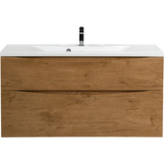 Тумба подвесная с раковиной BelBagno MARINO-H60-1000-2C-SO-RN-P 100 см, Rovere Nature - фото 2