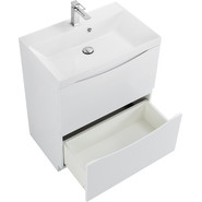 Тумба напольная с раковиной BelBagno MARINO-700-2C-PIA-BL-P 70 см, белый - фото 3