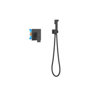 Набор для гигиенического душа Aquatek Либра AQ1619MB (со скрытой частью) чёрный матовый - фото 