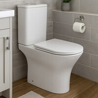 Унитаз-компакт безободковый Azario Fretta Round AZ-7121A с тонкой крышкой микролифт - фото 