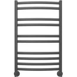 Полотенцесушитель водяной Aquatek Лугано П10 500х800 мм AQ DOC1080BL, чёрный муар - фото 