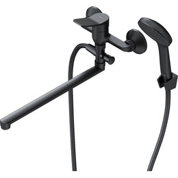 Смеситель для ванны AM.PM X-Joy F85A90122 с душевым набором, чёрный, Цвет производителя: чёрный - фото 