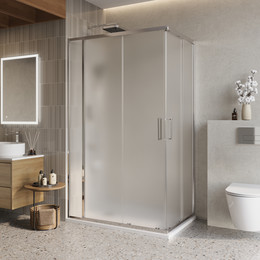 Душевое ограждение BelBagno 120x80 см LUCE-AH-21-120/80-P-Cr, хром/матовое - фото 