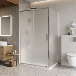 Душевое ограждение BelBagno 120x90 см LUCE-AH-1-120/90-P-Cr, хром/матовое - фото 