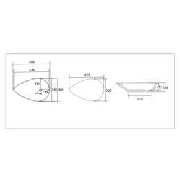 Раковина-чаша Abber Bequem 59 см AC2117MW, белый матовый - фото 