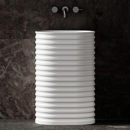 Раковина напольная Abber Stein 58 см AS2550, белый матовый - фото 