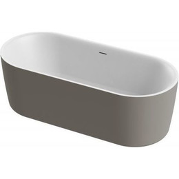 Ванна отдельностоящая Cezares Metauro 180x80 см METAURO-INT-Central-180-80-60-G-W-MATT, серый матовый - фото 