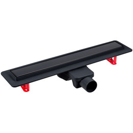 Трап Berges Wasserhaus Optim Line 60 см 095506, чёрный матовый, Цвет производителя: чёрный матовый, Размер трапа: 600 - фото 