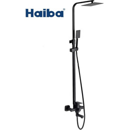 Душевая стойка Haiba HB23803-7, чёрный матовый - фото 