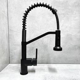 Смеситель для кухни Haiba HB73826-7, чёрный - фото 