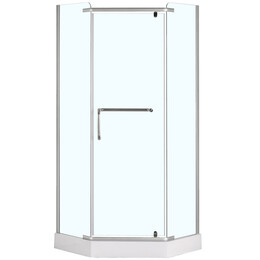 Душевое ограждение Loranto CS-816S B 90x90 см, сатин/прозрачное - фото 