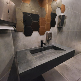 Дизайнерская раковина из керамогранита 120х60 см, цвет индивидуальный - фото 