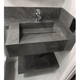 Дизайнерская раковина из керамогранита 120х60 см (вариант 2) цвет индивидуальный - фото 