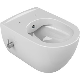 Унитаз-биде подвесной безободковый Boheme Bianca 963-SET-2-W с крышкой микролифт - фото 