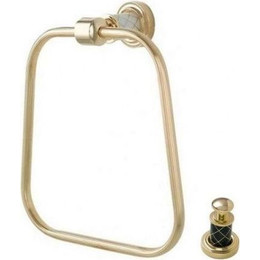 Кольцо для полотенец Boheme Murano Gold 10905-B-G, золото/чёрный - фото 