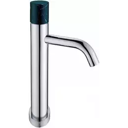 Смеситель для раковины высокий Boheme Stick 122-CR-MR-B, mramor-black - фото 
