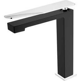 Смеситель для раковины высокий Boheme Q 142-BCR.2, black chrome - фото 
