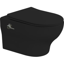 Унитаз-биде подвесной Boheme Fiore 978-SET-2-B с крышкой микролифт, чёрный матовый, Цвет производителя: чёрный матовый - фото 