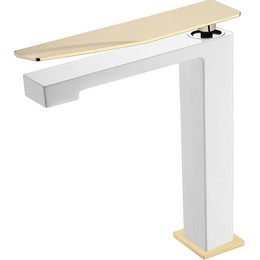 Смеситель для раковины высокий Boheme Q 142-WG.2, белый - фото 