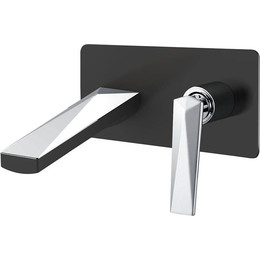 Смеситель для раковины настенный Boheme Venturo 375-B, black chrome - фото 