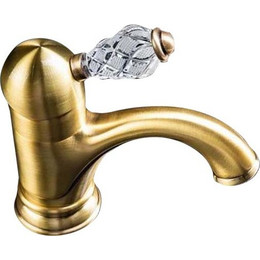 Смеситель для раковины Boheme Crystal 301-CRST, бронза - фото 