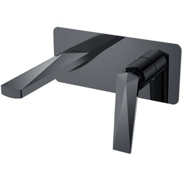 Смеситель для раковины настенный Boheme Venturo 375-SGM, shine gun metal - фото 