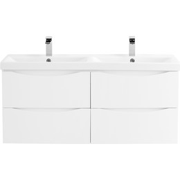 Тумба подвесная с раковиной BelBagno MARINO-CER-1200-4C-SO-2-BO-P 120 см, Bianco Opaco - фото 