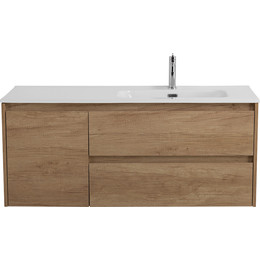 Тумба подвесная с раковиной BelBagno KRAFT-1200-2C-1A-SO-RNN-R 120 см, Rovere Nebrasca Nature - фото 