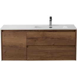 Тумба подвесная с раковиной BelBagno KRAFT-1200-2C-1A-SO-RT-R 120 см, Rovere Tabacco - фото 