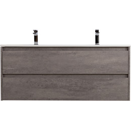 Тумба подвесная с раковиной BelBagno KRAFT-1200-2C-SO-2-CG 120 см, Cemento Grigio - фото 