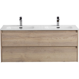 Тумба подвесная с раковиной BelBagno KRAFT-1200-2C-SO-2-RGB 120 см, Rovere Galifax Bianco - фото 