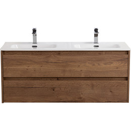 Тумба подвесная с раковиной BelBagno KRAFT-1200-2C-SO-2-RT 120 см, Rovere Tabacco - фото 