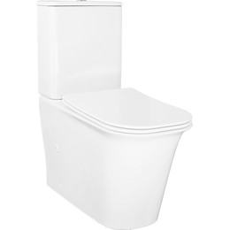 Унитаз-компакт безободковый Azario Velise AZ-1222A с крышкой микролифт - фото 