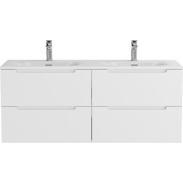 Тумба подвесная с раковиной BelBagno ETNA-1200-4C-SO-2-BL 120 см (раковина BB-8099-120-2) Bianco Lucido, Цвет фасада: Bianco Lucido - фото 