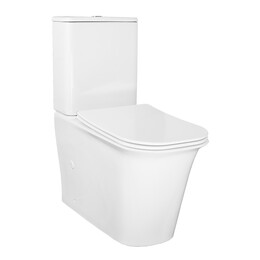 Унитаз-компакт безободковый Azario Velise AZ-1222A с крышкой микролифт - фото 