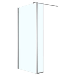 Душевая перегородка Azario Chicago 90 см AZ-NAR6321 900 (стекло 8 мм) с кронштейном в комплекте, хром/прозрачное - фото 
