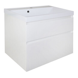 Тумба подвесная с раковиной Azario Velluto 70 см CS00088602, белый матотвый - фото 