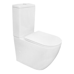 Унитаз-компакт безободковый Azario Grado AZ-2141 UQ1 с крышкой микролифт - фото 