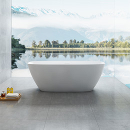 Ванна отдельностоящая Solid Surface Vincea 170x72 см VBT-6S02MW, белый матовый - фото 