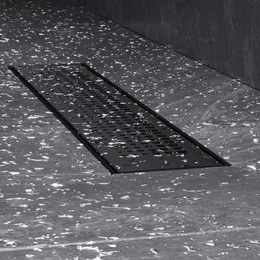 Душевой трап (лоток) 40 AM.PM PrimeFlow W02SC-P11-040-01BM комбинированный затвор с черной матовой решеткой, Цвет производителя: чёрный, Размер трапа: 400 - фото 