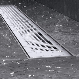 Душевой трап (лоток) 70 AM.PM PrimeFlow W02SC-P11-070-01SB комбинированный затвор со стальной матовой решеткой, Цвет производителя: хром, Размер трапа: 700 - фото 