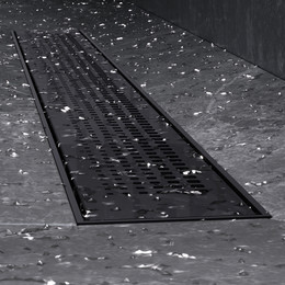 Душевой трап (лоток) 80 AM.PM PrimeFlow W02SC-P11-080-01BM комбинированный затвор с черной матовой решеткой - фото 