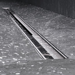 Душевой трап (лоток) 100 AM.PM MasterFlow Slim W01SC-S11-100-05SB комбинированный затвор со стальной матовой решеткой - фото 