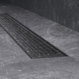 Душевой трап (лоток) 70 AM.PM MasterFlow W01SC-P11-070-01BM комбинированный затвор с черной матовой решеткой - фото 