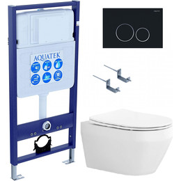 Унитаз с инсталляцией Aquatek Set Лея-020 4в1 - фото 