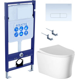 Унитаз с инсталляцией Aquatek Set Ника-013 4в1 - фото 